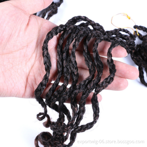 20 inch senegalese twist hair synthetic crochet braid hair extension curly box braiding crochet twist box braid hair